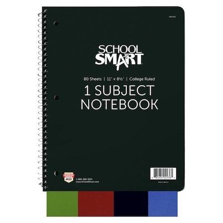 PAPER NOTEBOOK 1 SUBJECT 11X8.5 80 SHEET